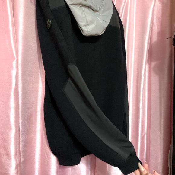 🖤MEN’S•BOSS•HUGO BOSS•MED•ZIP UP KNIT/REFLECTIVE HOODIE🖤 - Picture 7 of 9